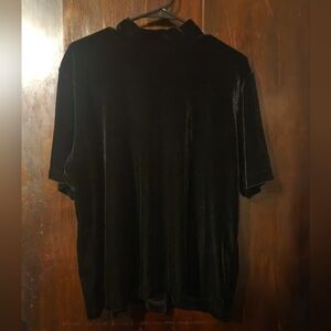 Velvet black mock turtleneck